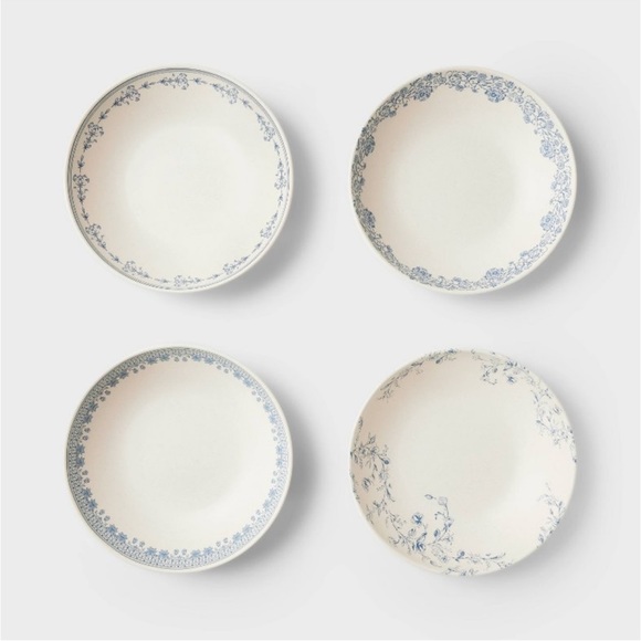 Studio McGee 4pc 38oz Melamine Mixed Pattern Pasta Bowls - Picture 3 of 6